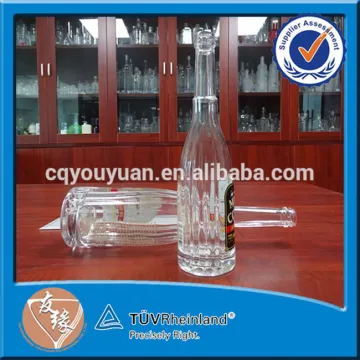 375ML Super Flint Glass Bottle Round Bottom Empty Small Whisky Glass Bottles