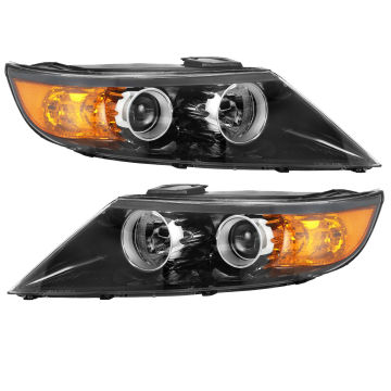 Factory Price Halogen Black Amber Headlights for 2011-2013 Kia Sorento