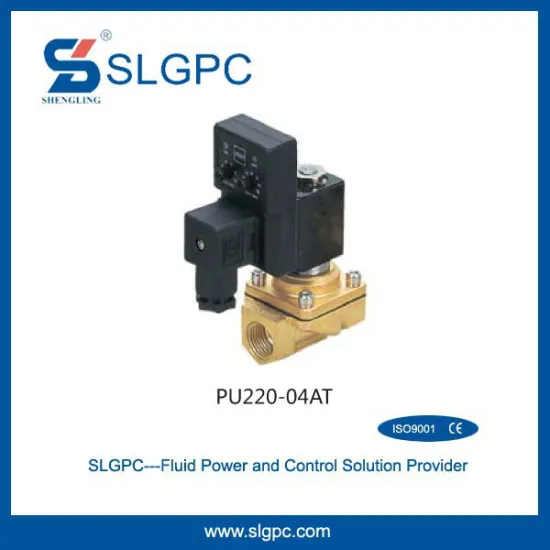 2/2 way Brass PU220-04AT water solenoid valve with timer
