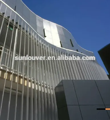 Aluminum building ventilated frontage
