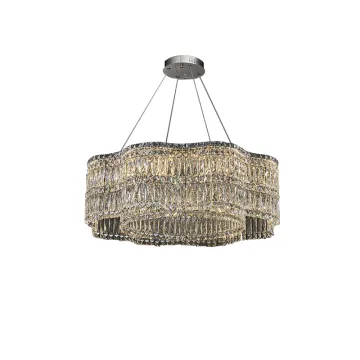 2024 New Luxury LED Modern Stair Chandelier Lighting for Nordic Living Room Ceiling Pendant Lamps
