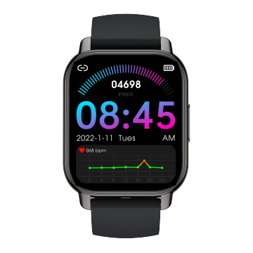 2024 HOT Selling Smart Watch P66: หน้าจอสัมผัส 1.85 นิ้ว, IP68 กันน้ำ, การควบคุมเพลงและโหมดหลายกีฬา
