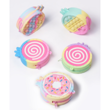 Partihandel lolly mini silikon pop fidget handväska