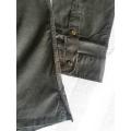 Men Casual 2 Pockets Corduroy Long Sleeve Shirt