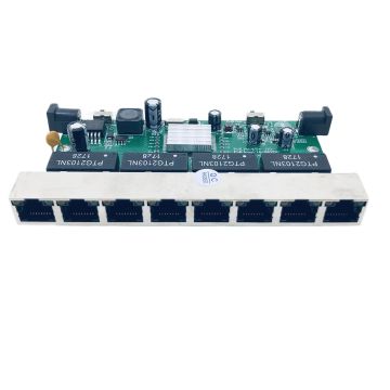 8 Port 24V/48V Ethernet Reverse POE Switch PCB Board