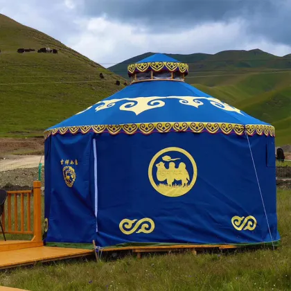 Wind-Resistant Outdoor Steel Mesh Frame Yurt for Scenic Area Accommodation