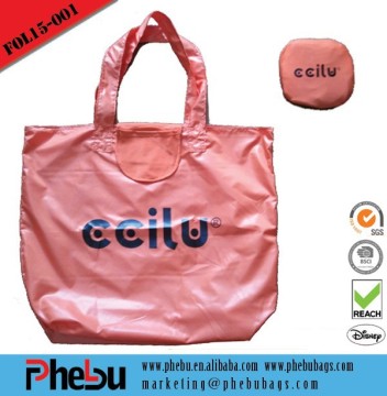 Candy-paint polyester folding shopping bag