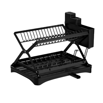 Stainless Steel Metal Wire Counter-Top Dish Rack Drainer Drying Rack