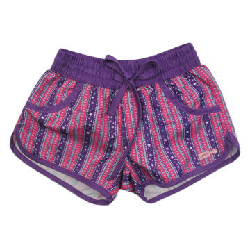 Girls' Printed Polyester Microfiber Boardshorts, Customized Logos and Labels are Accepted