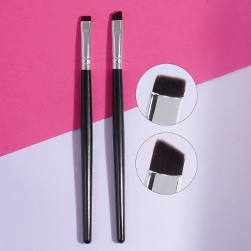 Custom Logo Eyebrow Brush Set with Synthetic Hair and Aluminum Tube