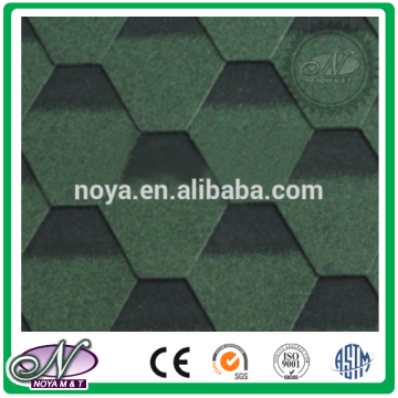 Decoration of slope roofing waterproofing coloured glaze 3 tab fiberglass roof tiles with great price
