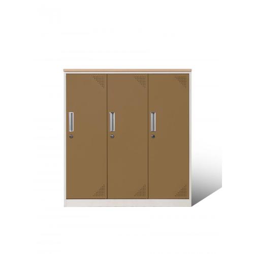 3 Door Half Lockers Two-Tone Coloring