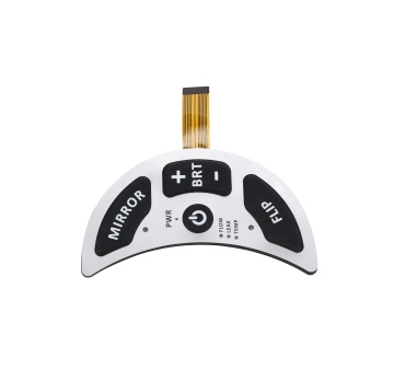 Silicone rubber button with flexible circuit layer keypad