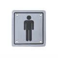 Anticorrosive stainless steel men's toilet sign