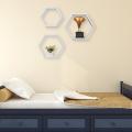 Wall Mounted Wood Storage Honeycomb Shelf