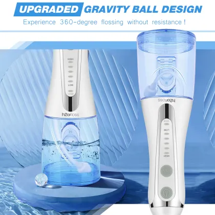 Rechargeable Cordless H2ofloss Water Flosser - IPX7 Waterproof Dental Oral Irrigator
