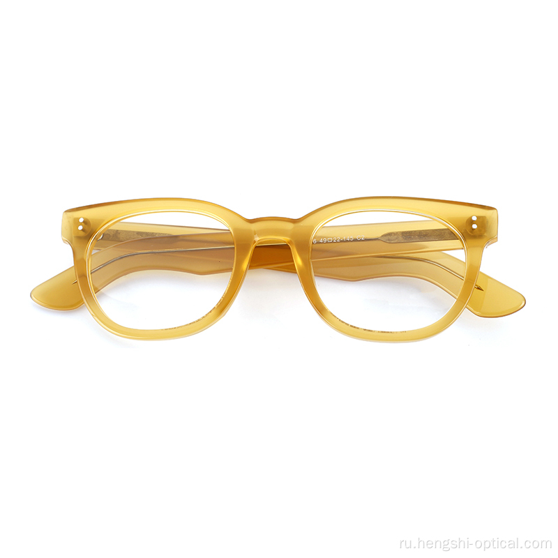 Очки плоские круглые моды толстые ацетатные каркасные очки для женщин