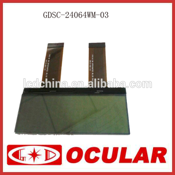 COG Graphic FSTN Positive Transflective 240*64 dots Double FPC LCD Display with RGB LED Backlight.