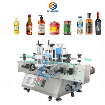 Automatic Desktop Flat Bottle Label Applicator and Square Bottle Sticker Labeling Machine