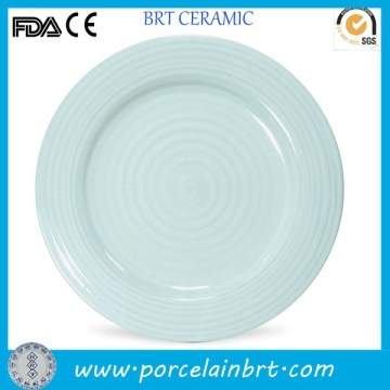 Round white cheap customized Stoneware Dinner Plate wholesale