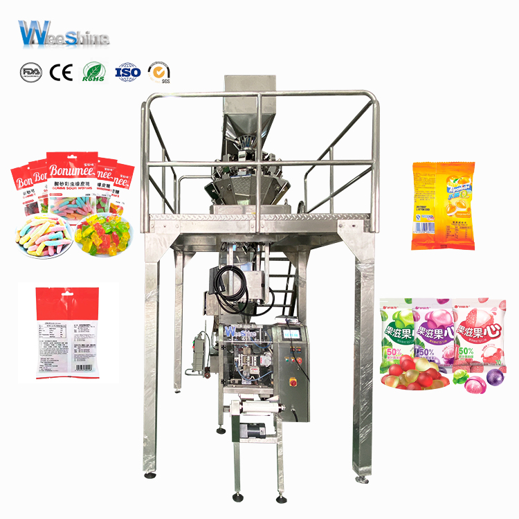WPV160 Machine d'emballage de gommeux de bonbons à bonbons doux Automatique