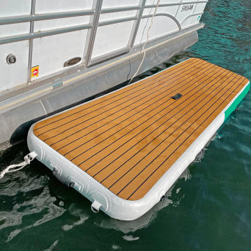 Inflatable Yacht Dock: Drop Stitch Roll Up Floating Jet Ski Dock Pontoon Deck Platform