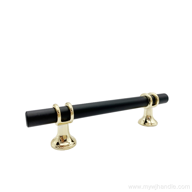 Simple Nordic wardrobe door handle pure black