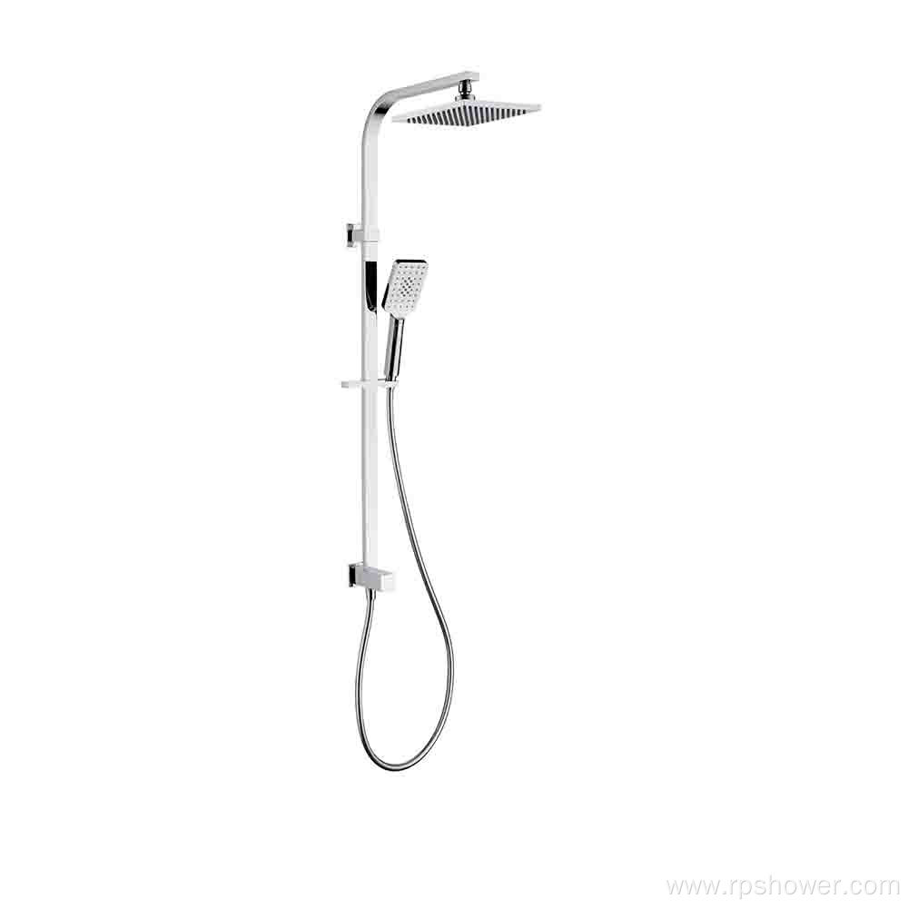 Shower Mixer Square Bathroom Twin Head Set