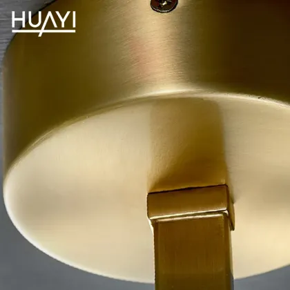 HUAYI Modern Iron Crystal Chandelier