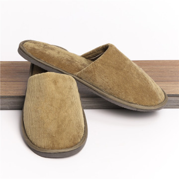 Simple Design Cotton Velvet Slippers