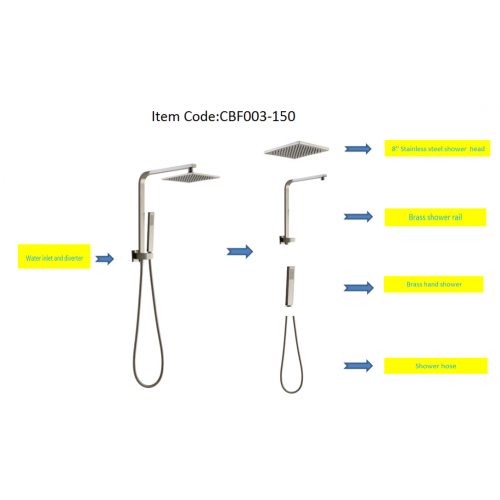 Brushed Sealing With Oil Short Shower Column Suit