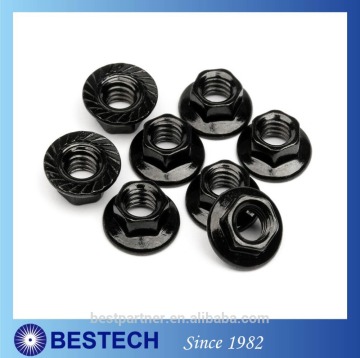 Best Quality with Competitive Prices Black Zinc Hex Flange Nuts Black Finish Nuts