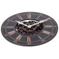 Grande horloge murale suspendue en bois