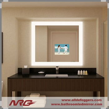 Modern IP44 rated hotel backlit LED bathroom mirror