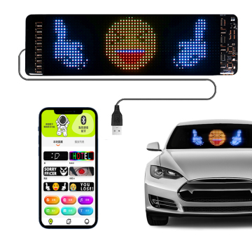 Customizable LED Car Roof Display for Pixel Art Advertising