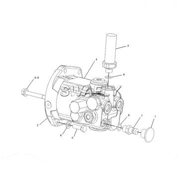 Pompa del carrello per ruote Swafly 924G 204-4994 Parti di ricambio macchinari