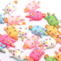 Żywica Flatback Animal Head Popsicle Cabochon Craft Multi Colors Summer Sweet Food DIY brelok do kluczy Art Decor Tworzenie biżuterii