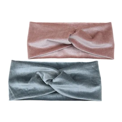 Velvet Cross Headband for Warm Ear Protection and Yoga Accessories