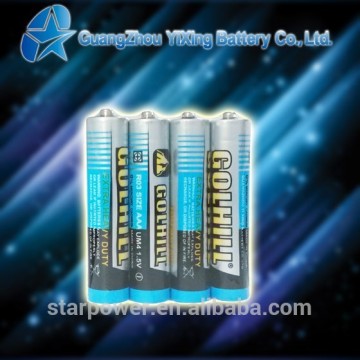 Mercury and cadmium-free R03 1.5v um4 aaa battery