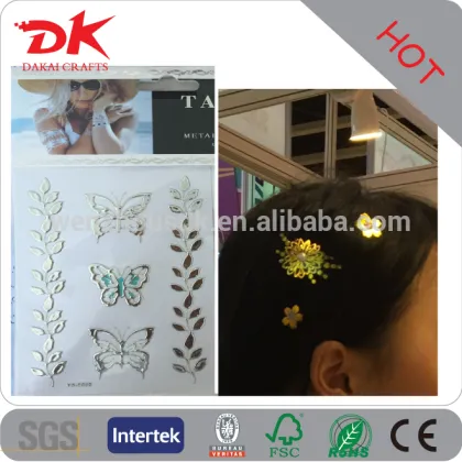 Fashional Girl Decorative bling jewelry hair sticker tattoo