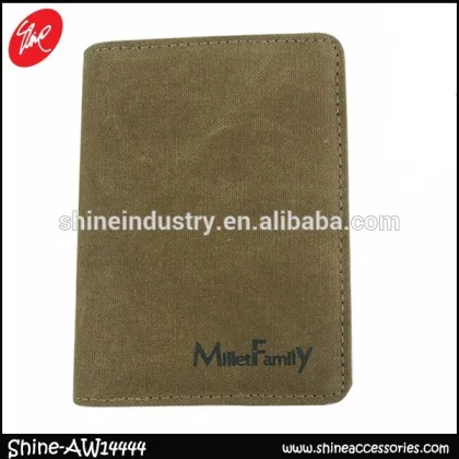 High Quality Brown Canvas Men Wallet