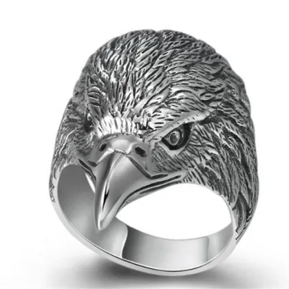 Yiwu Aceon Stainless Steel 3D Eagle Head Ring
