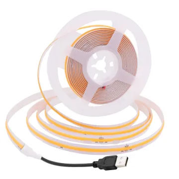 Ra90 480LEDs 8mm Width Flex 5V USB COB Strip Light