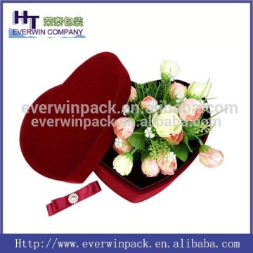 2015 new design delicate red velvet flower box