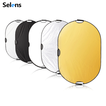 Reflektor oval portabel 5-in-1 untuk fotografi potret studio