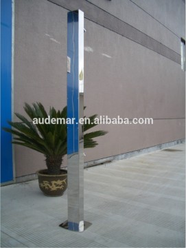 Audemar Aluminum or Stainless Steel 316 Straight Outdoor Garden Shower In Powder Coating Or Mirror Finishing
