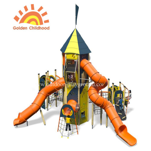 HPL Activity Tower Tube Rutschspielplatz für Kinder