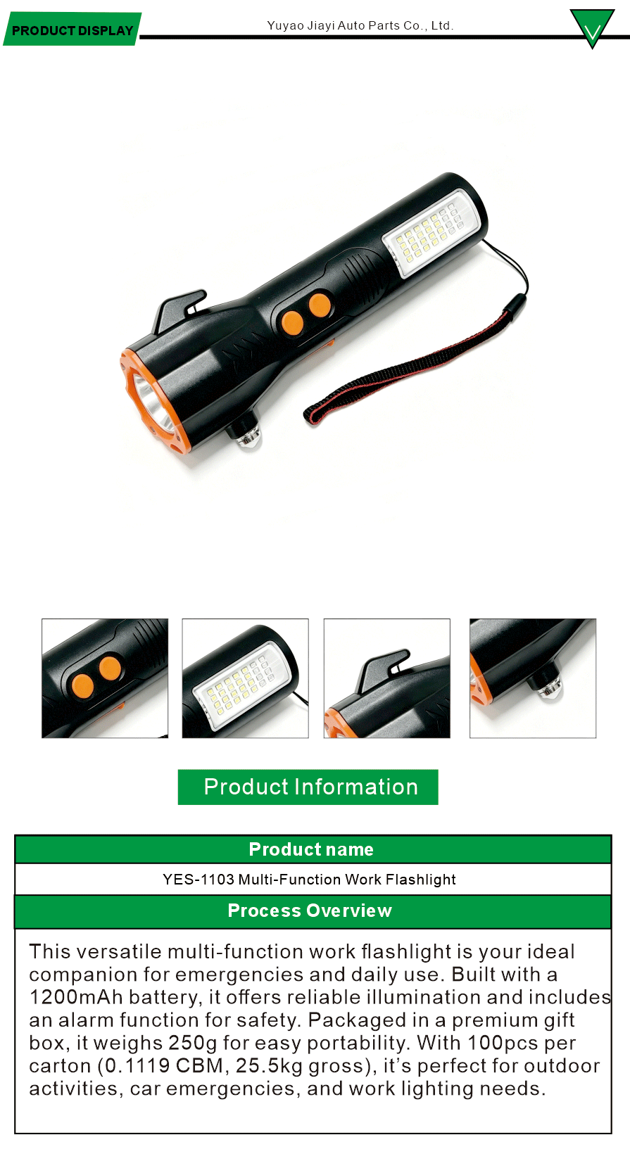 Work Flashlight Multi Use