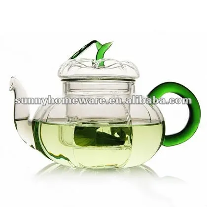 pyrex hand made tea tableware/glass teapot