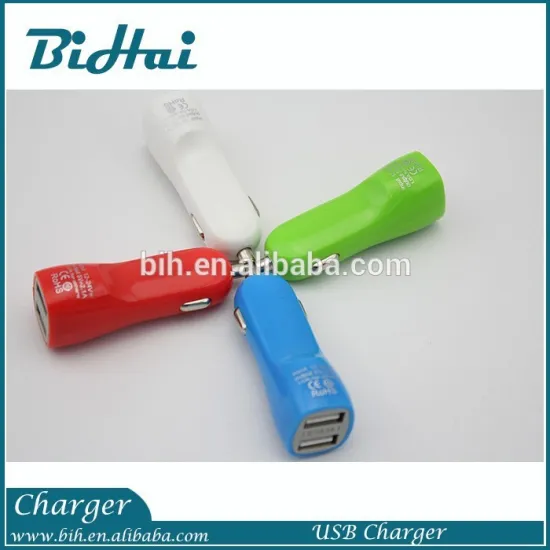 Universal 2.1A/1.0A duckbilled style Dual usb car charger for iphone
